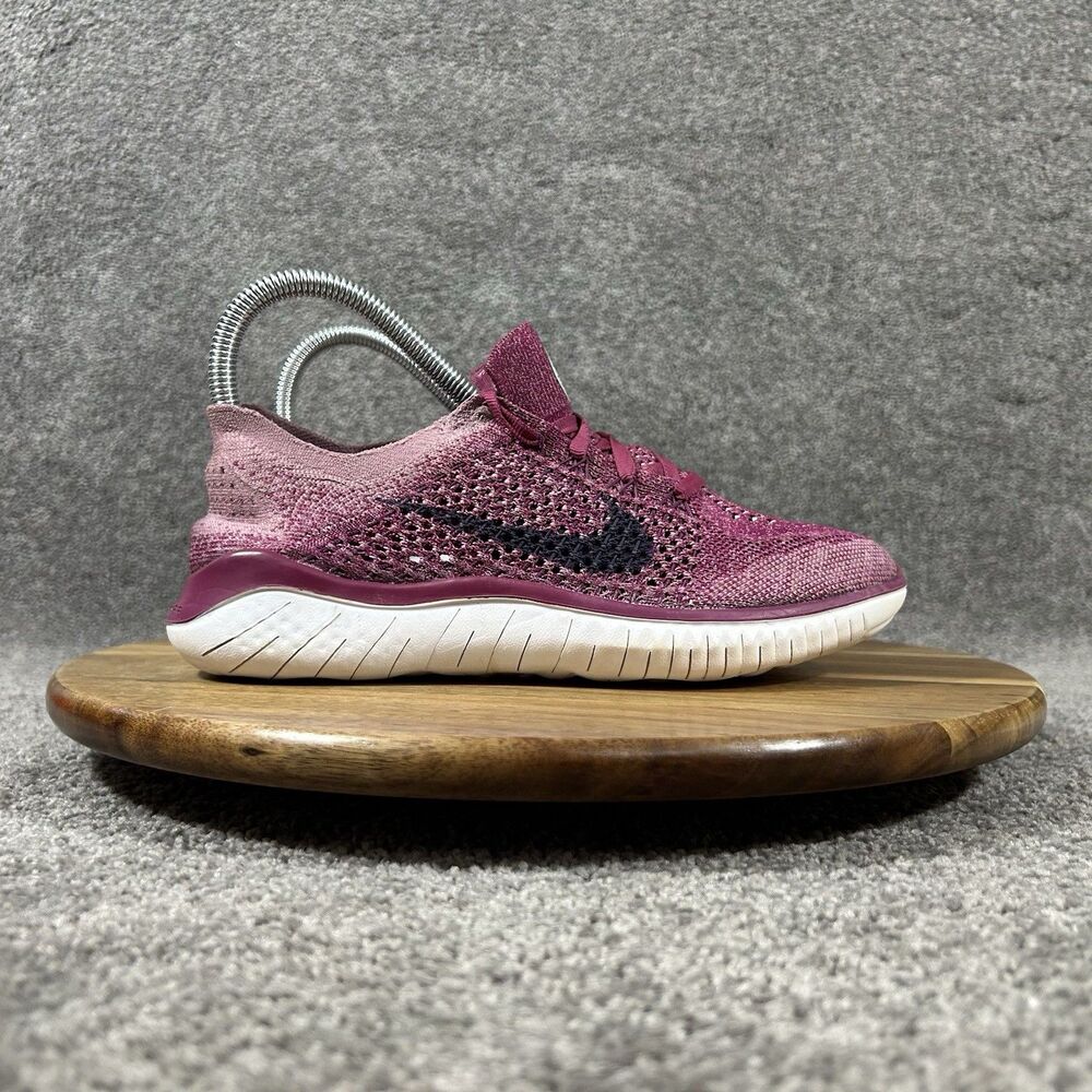 Nike Free RN Flyknit 2018 942839-600 Women's Size 6 Raspberry Red Athletic Shoes